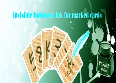 Ασφάλειας αόρατο μελάνι καρτών παιχνιδιού πόκερ μαγικό φωτεινό με τη μάνδρα για τις χαρακτηρισμένες κάρτες